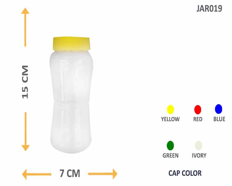 500ml bent model plastic jar container