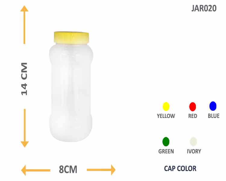 500ml cylindrical model plastic jar container